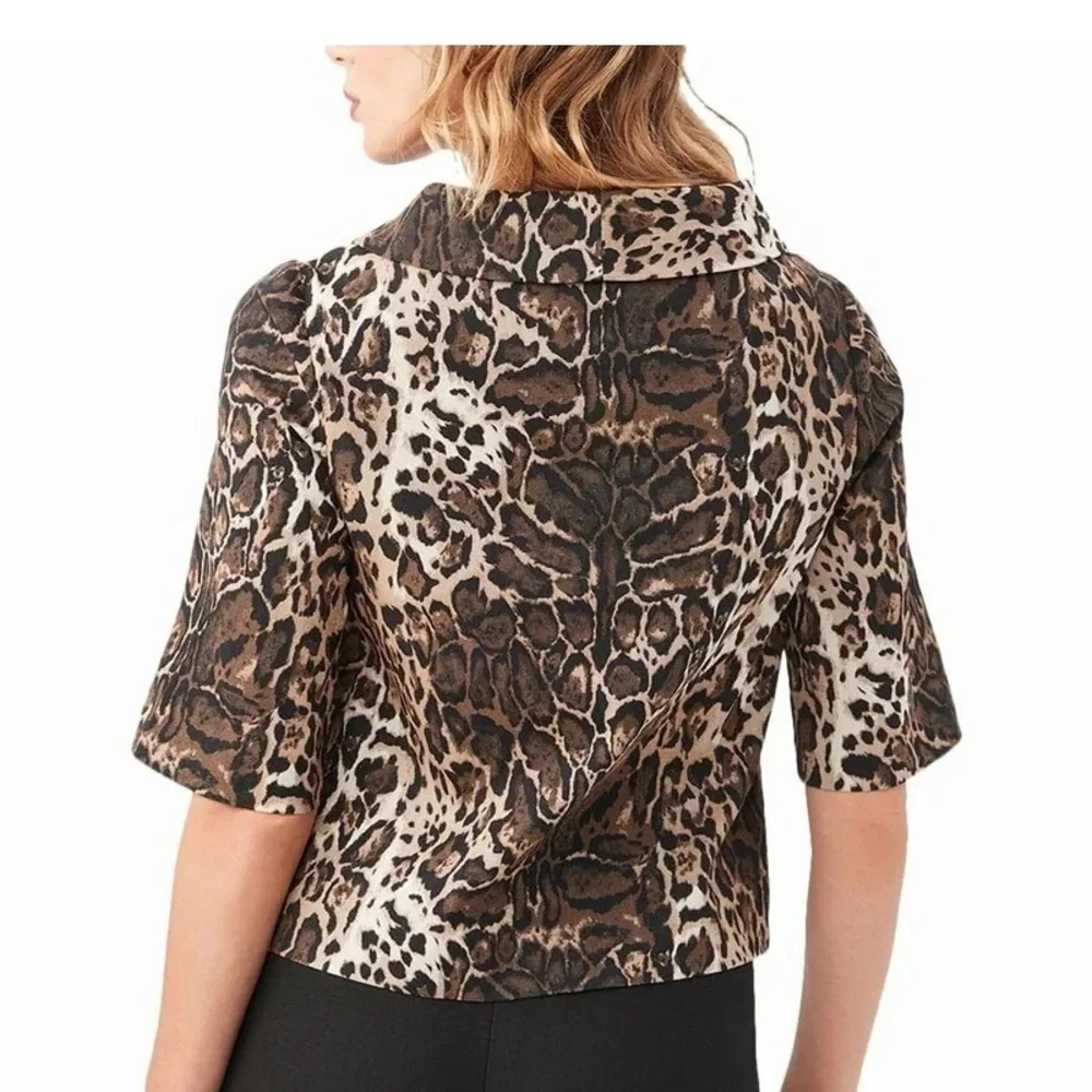 NEW W/ tags**Trina Turk Kailee Folded Animal Print Top- Womens size: XXL - Picture 3 of 7